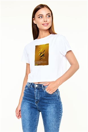 Dash Berlin Beyaz  Crop Top Tişört