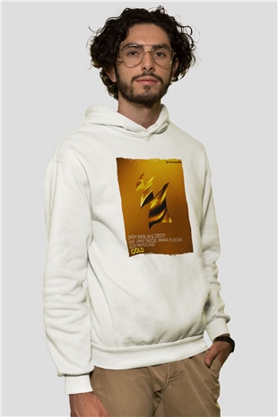Dash Berlin Beyaz Unisex Kapüşonlu Sweatshirt