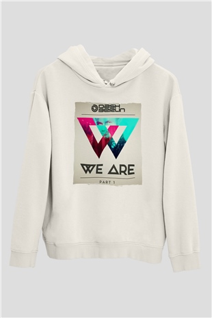 Dash Berlin Beyaz Unisex Kapüşonlu Sweatshirt