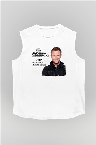 Dash Berlin Beyaz Unisex Kolsuz Tişört
