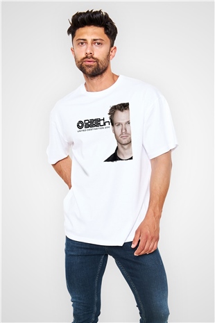 Dash Berlin Beyaz Oversize Tişört Oversize T-shirt - TişörtFabrikası