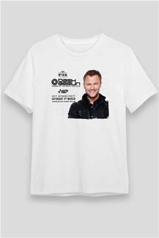 Dash Berlin Beyaz Unisex Tişört T-Shirt - TişörtFabrikası
