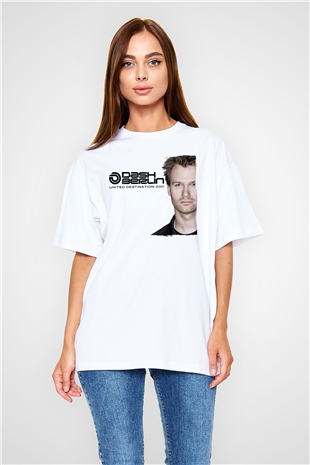 Dash Berlin Beyaz Oversize Tişört Oversize T-shirt - TişörtFabrikası