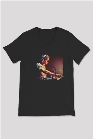 Dash Berlin Siyah Unisex V Yaka Tişört