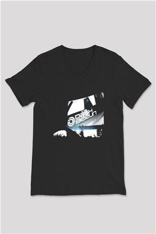 Dash Berlin Siyah Unisex V Yaka Tişört T-Shirt