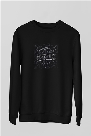 Datsik Baskılı Unisex Siyah Sweatshirt