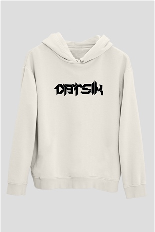 Datsik Beyaz Unisex Kapüşonlu Sweatshirt