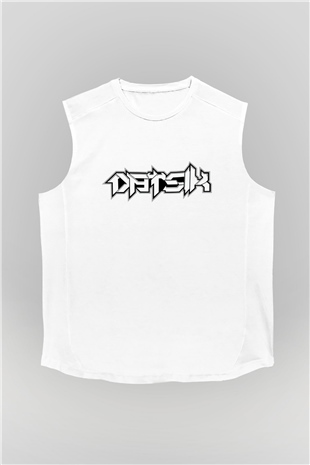 Datsik Beyaz Unisex Kolsuz Tişört