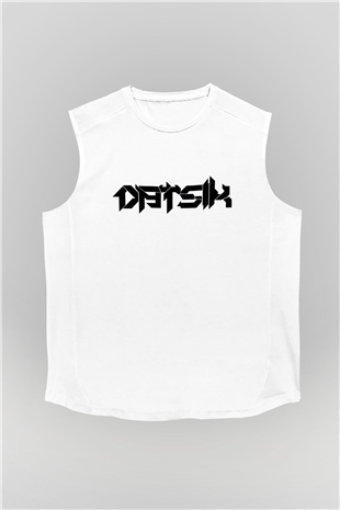 Datsik Beyaz Unisex Kolsuz Tişört