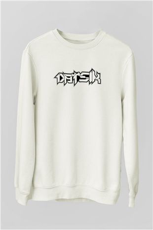 Datsik Beyaz Unisex Sweatshirt