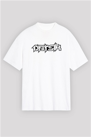 Datsik Beyaz Oversize Tişört Oversize T-shirt - TişörtFabrikası