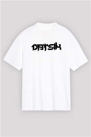 Datsik Beyaz Oversize Tişört Oversize T-shirt - TişörtFabrikası