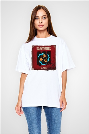 Datsik Beyaz Oversize Tişört Oversize T-shirt - TişörtFabrikası