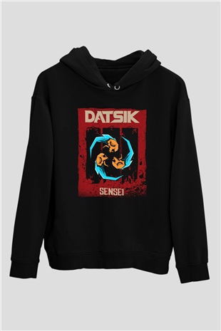 Datsik Siyah Unisex Kapüşonlu Sweatshirt