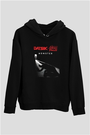 Datsik Siyah Unisex Kapüşonlu Sweatshirt