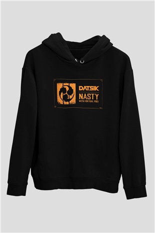 Datsik Siyah Unisex Kapüşonlu Sweatshirt