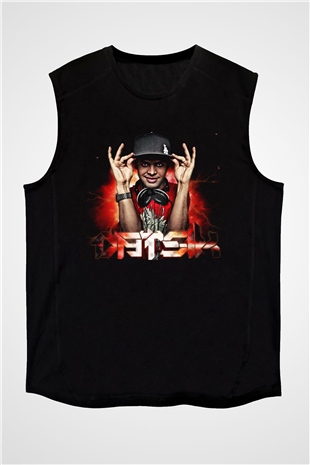 Datsik Siyah Unisex Kolsuz Tişört