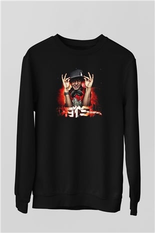 Datsik Siyah Unisex Sweatshirt