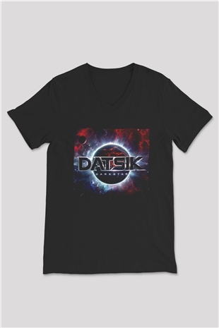 Datsik Siyah Unisex V Yaka Tişört