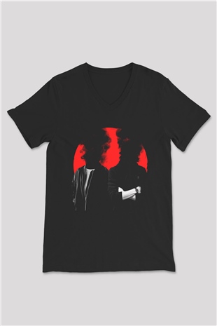 Datsik Siyah Unisex V Yaka Tişört