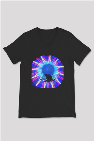 Datsik Siyah Unisex V Yaka Tişört