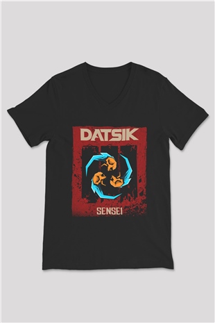 Datsik Siyah Unisex V Yaka Tişört