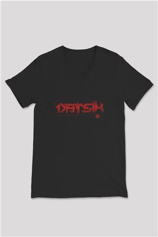 Datsik Siyah Unisex V Yaka Tişört