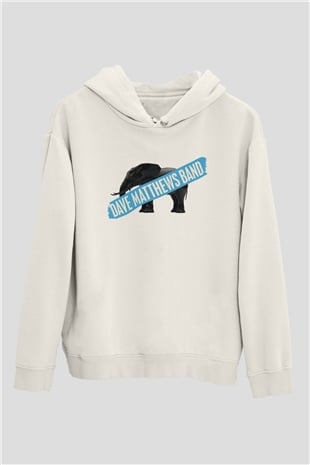 Dave Matthews Band Beyaz Unisex Kapüşonlu Sweatshirt
