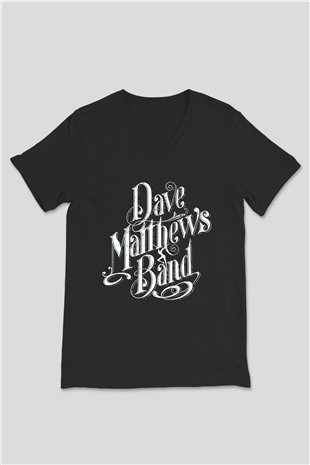 Dave Matthews Band Siyah Unisex V Yaka Tişört