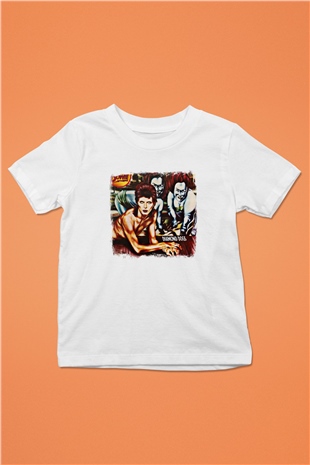 David Bowie Baskılı Unisex Beyaz Çocuk Tişört