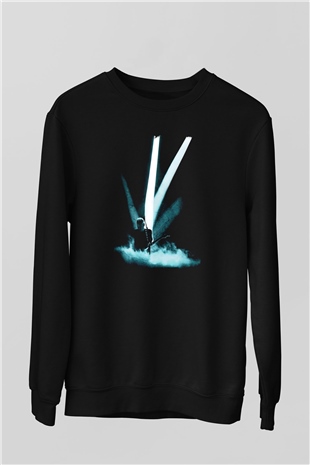 David Gilmour Baskılı Unisex Siyah Sweatshirt