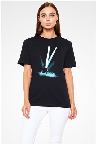 David Gilmour Baskılı Unisex Siyah Tişört - Tshirt