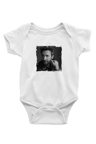 David Guetta Baskılı Beyaz Bebek Body - Zıbın