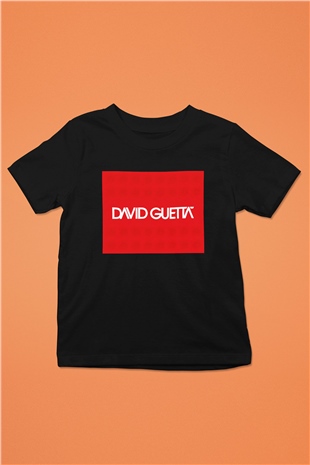 David Guetta Baskılı Siyah Unisex Çocuk Tişört