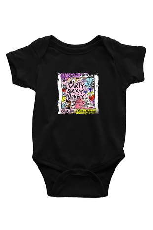 David Guetta Baskılı Unisex Siyah Bebek Body - Zıbın
