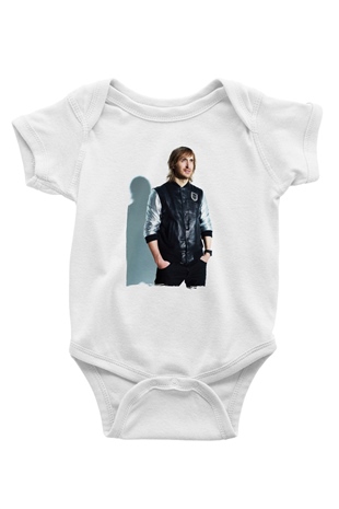 David Guetta Beyaz Bebek Body - Zıbın