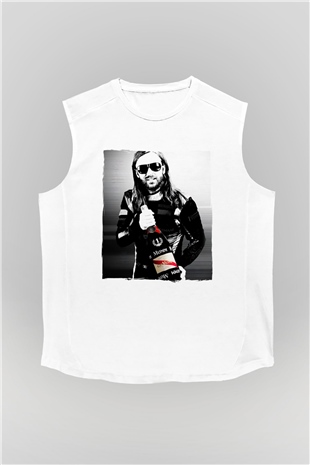 David Guetta Beyaz Unisex Kolsuz Tişört