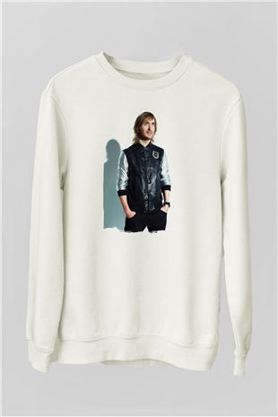 David Guetta Beyaz Unisex Sweatshirt