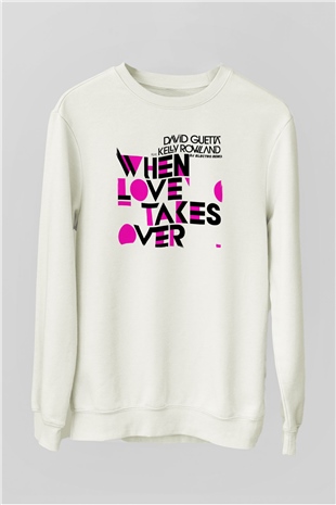 David Guetta Beyaz Unisex Sweatshirt