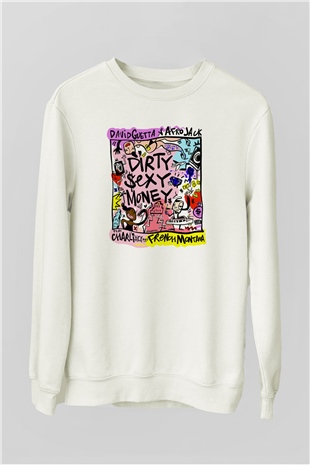 David Guetta Beyaz Unisex Sweatshirt