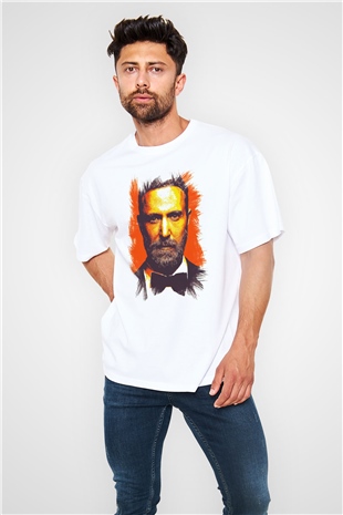 David Guetta Beyaz Oversize Tişört Oversize T-shirt - TişörtFabrikası