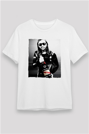 David Guetta Beyaz Unisex Tişört T-Shirt - TişörtFabrikası
