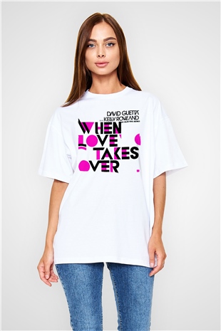 David Guetta Beyaz Oversize Tişört Oversize T-shirt - TişörtFabrikası