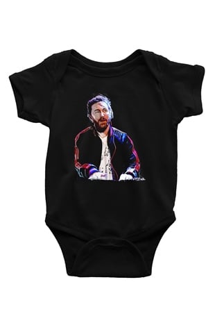 David Guetta Siyah Bebek Body - Zıbın