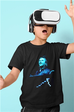 David Guetta Siyah Unisex Çocuk Tişört