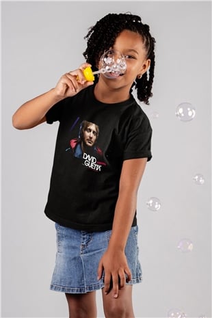 David Guetta Siyah Unisex Çocuk Tişört