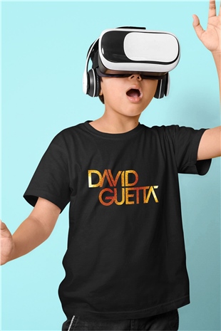 David Guetta Siyah Unisex Çocuk Tişört