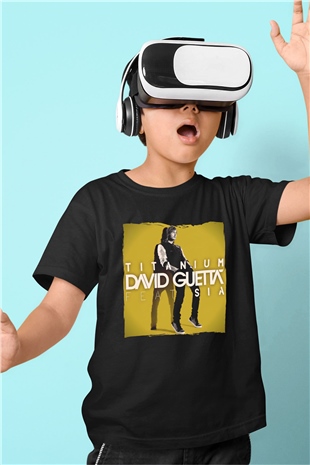 David Guetta Siyah Unisex Çocuk Tişört