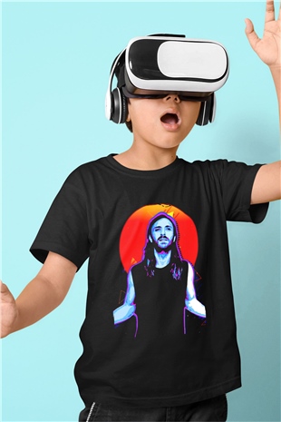 David Guetta Siyah Unisex Çocuk Tişört