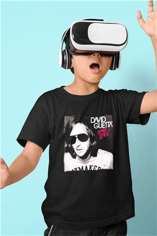 David Guetta Siyah Unisex Çocuk Tişört